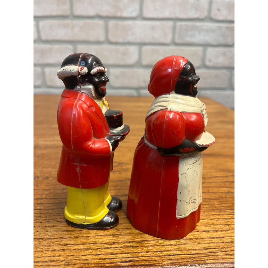 Vintage Aunt Jemima & Uncle Moses Plastic Salt & Pepper Shakers