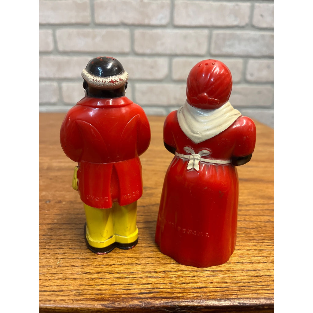 Vintage Aunt Jemima & Uncle Moses Plastic Salt & Pepper Shakers
