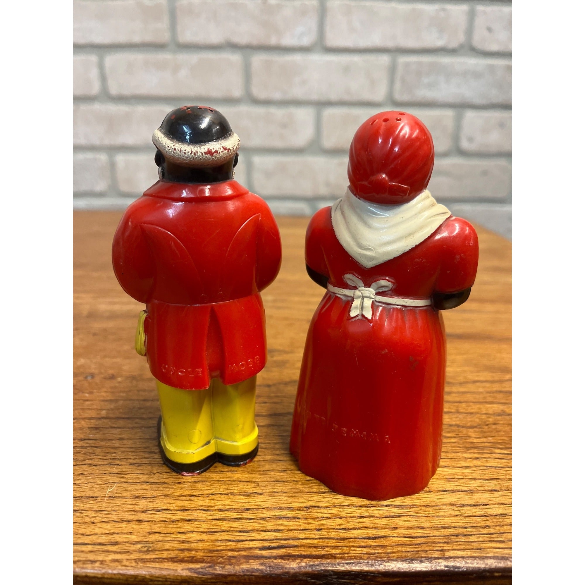 Vintage Aunt Jemima & Uncle Moses Plastic Salt & Pepper Shakers