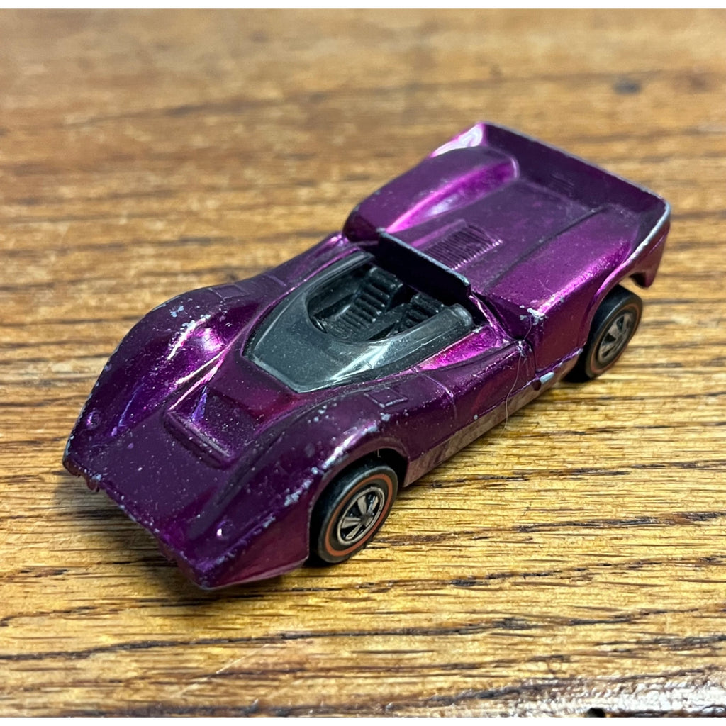 Vintage Hot Wheels Redlines 1969 McLaren M6A Magenta Purple US - Clean