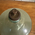Antique USA Cleveland Metal Products Co Gallon Kerosene Blue Glass Jug