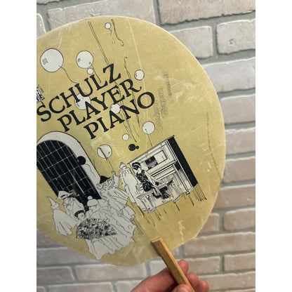 Vintage 1930s M. Schlutz Player Piano Advertising Fan Litho Chicago Atlanta