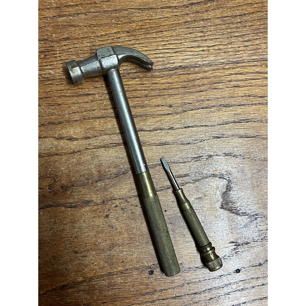 Vintage Machinist / Jeweler's Hammer w/ Nesting Screwdriver in Handle Tool
