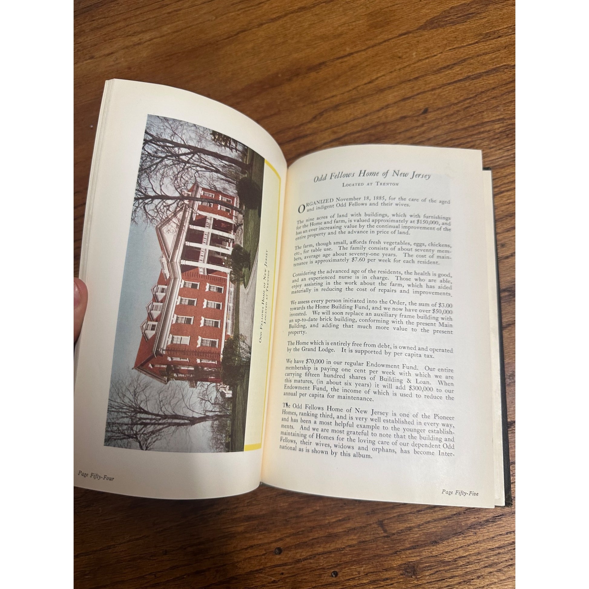 Vintage 1927 Album Of Odd Fellows Homes Hardcover Book 12th Edition