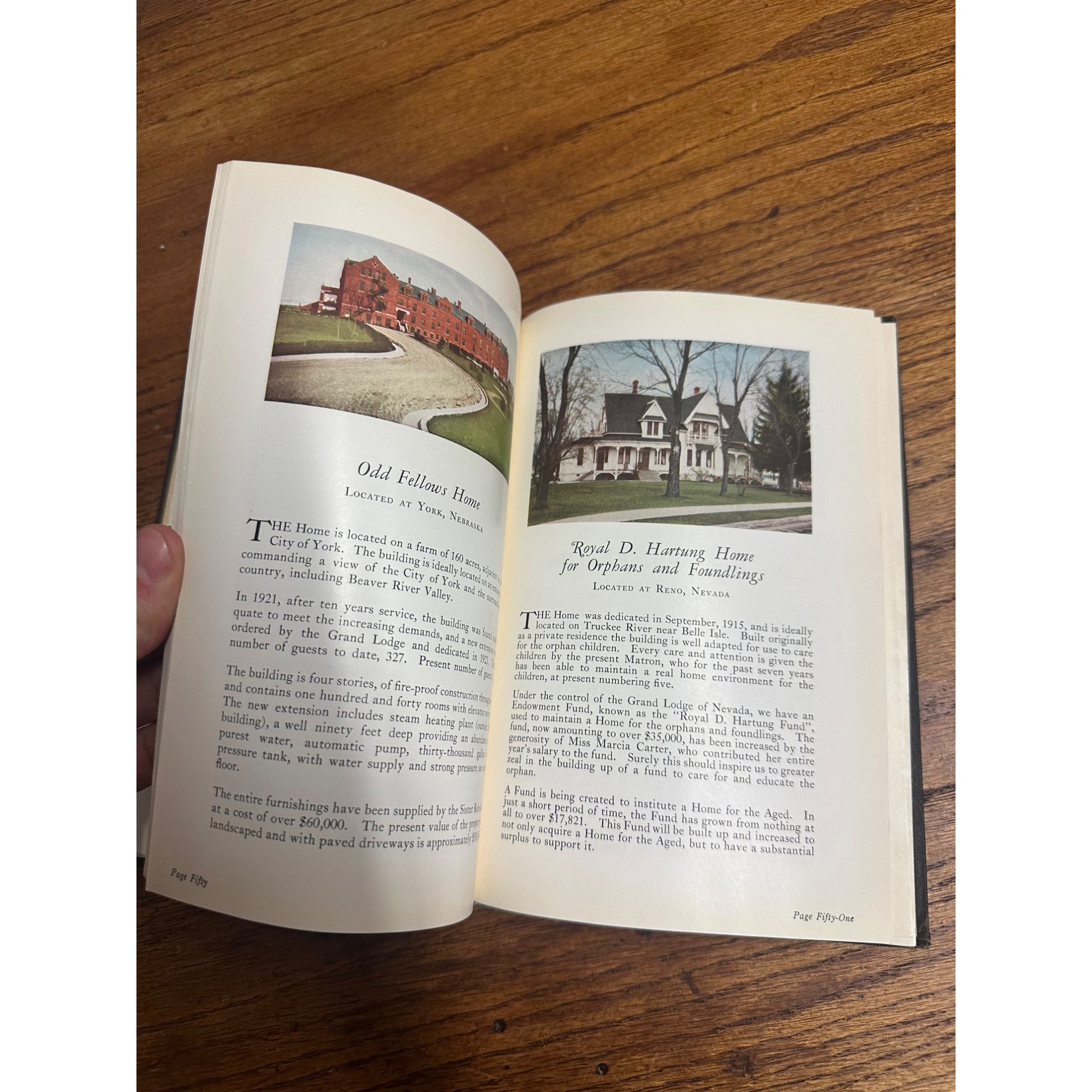 Vintage 1927 Album Of Odd Fellows Homes Hardcover Book 12th Edition