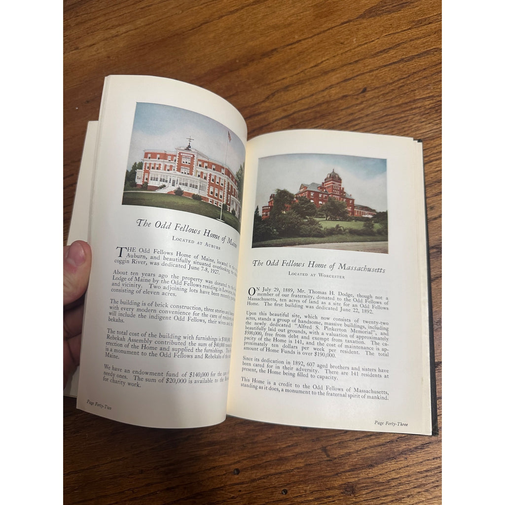 Vintage 1927 Album Of Odd Fellows Homes Hardcover Book 12th Edition