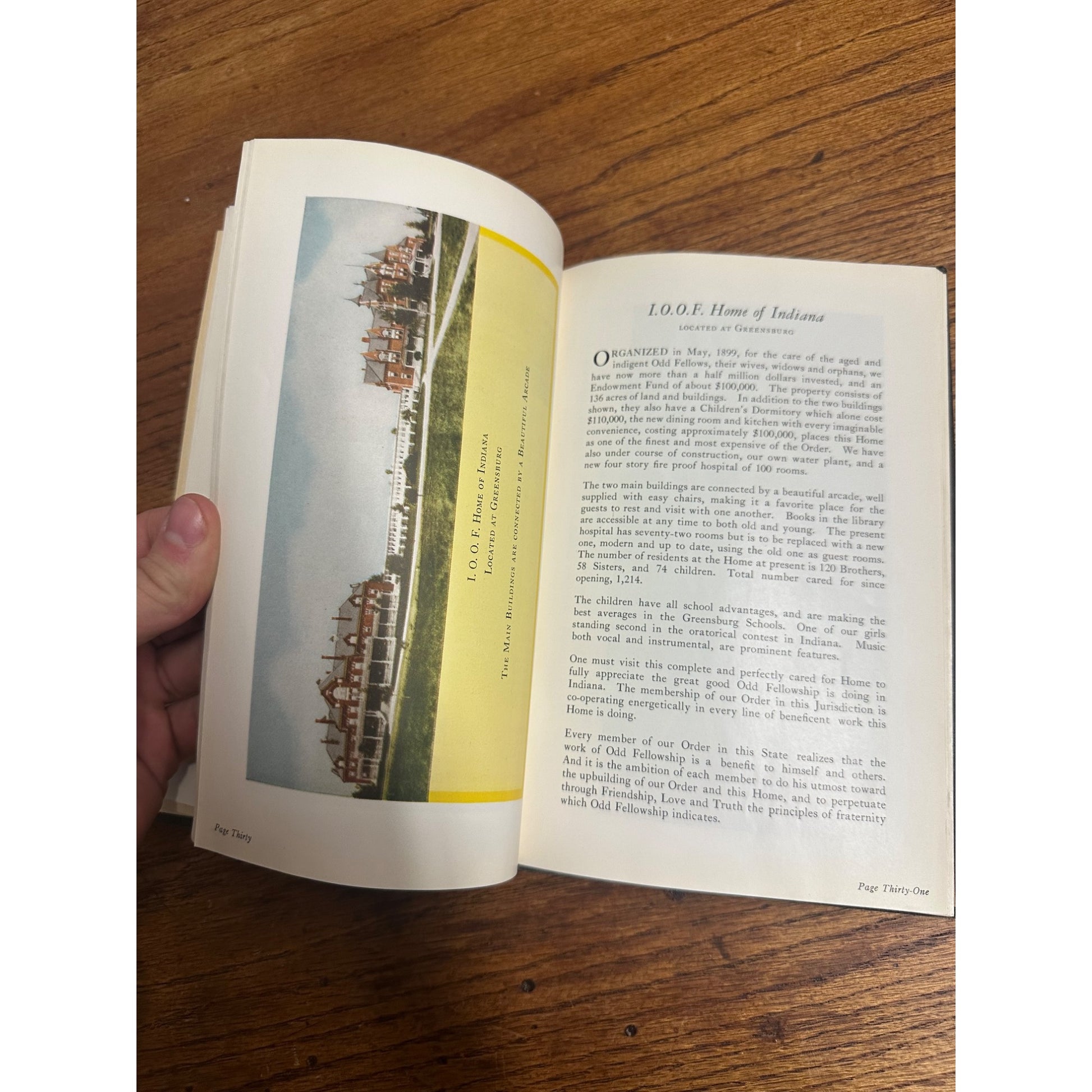 Vintage 1927 Album Of Odd Fellows Homes Hardcover Book 12th Edition