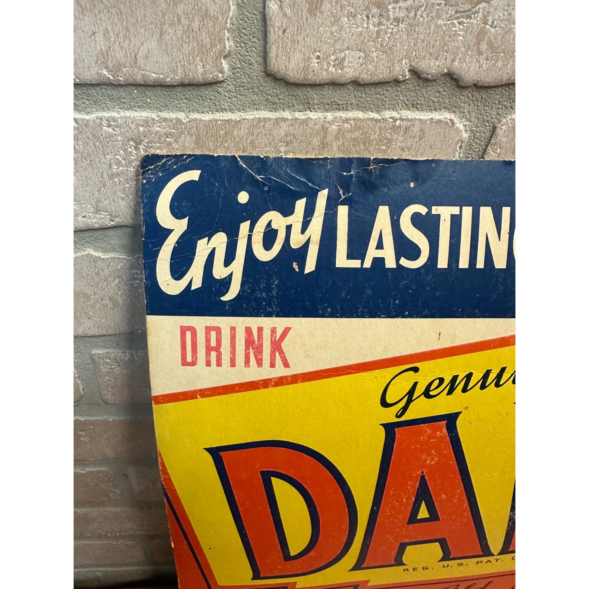 Vintage 1950s Dad's Root Beer Cardstock Litho Advertising Store Sign
