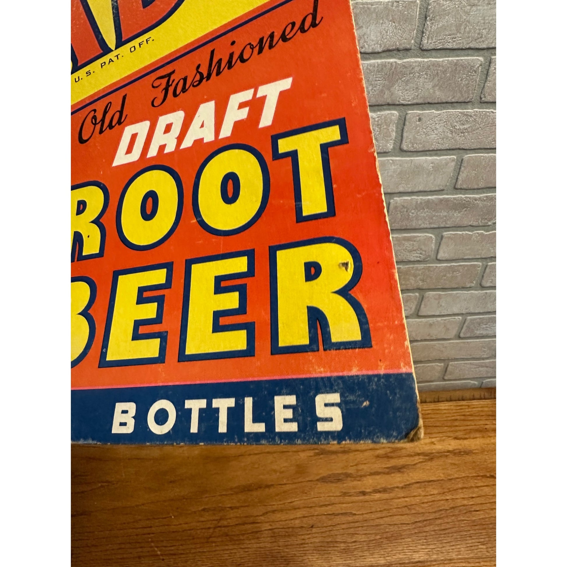 Vintage 1950s Dad's Root Beer Cardstock Litho Advertising Store Sign