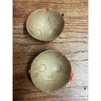 RARE Vintage Halloween 2pc Candy Container JOL Jack o'Lantern Pressed Cardboard