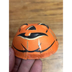 RARE Vintage Halloween 2pc Candy Container JOL Jack o'Lantern Pressed Cardboard