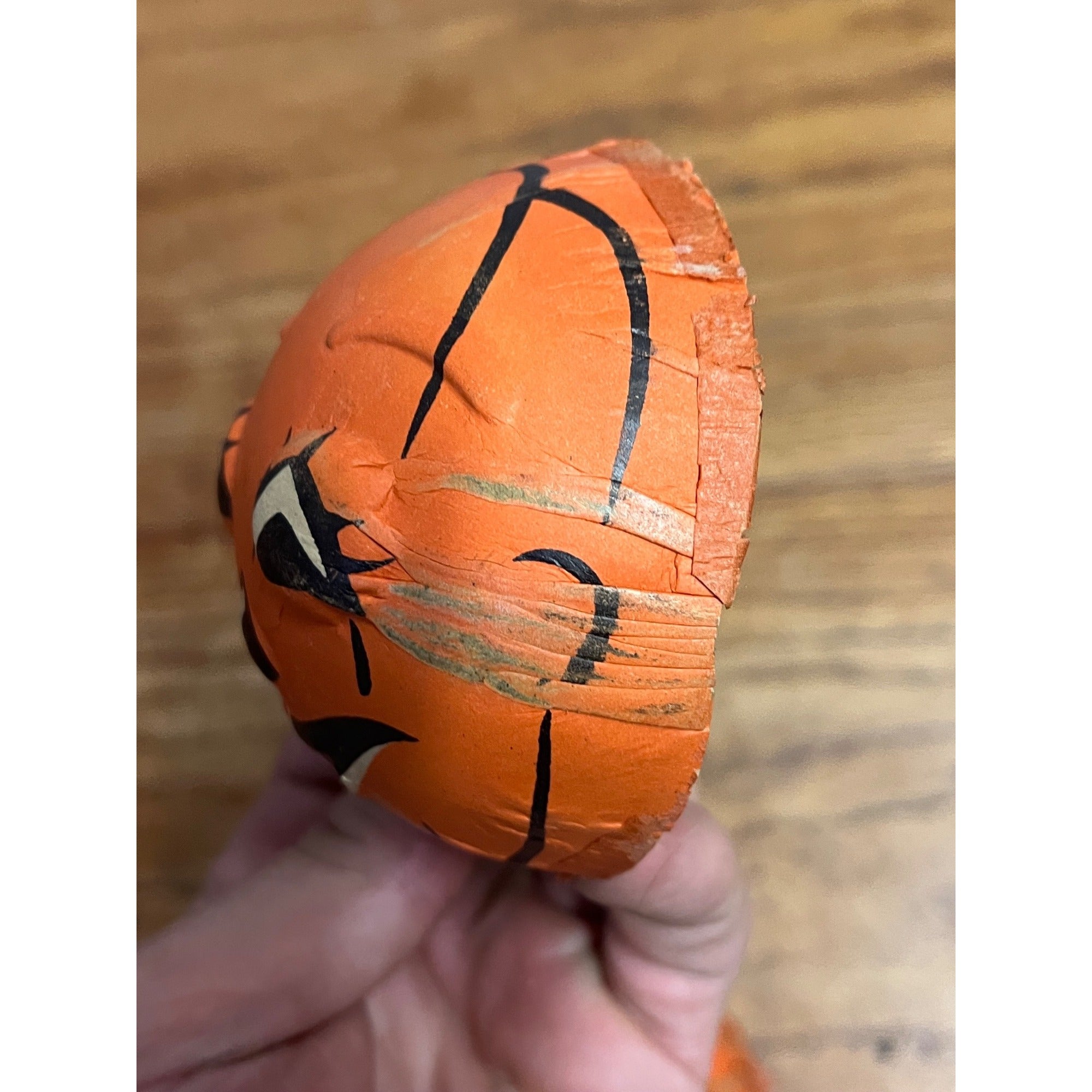 RARE Vintage Halloween 2pc Candy Container JOL Jack o'Lantern Pressed Cardboard