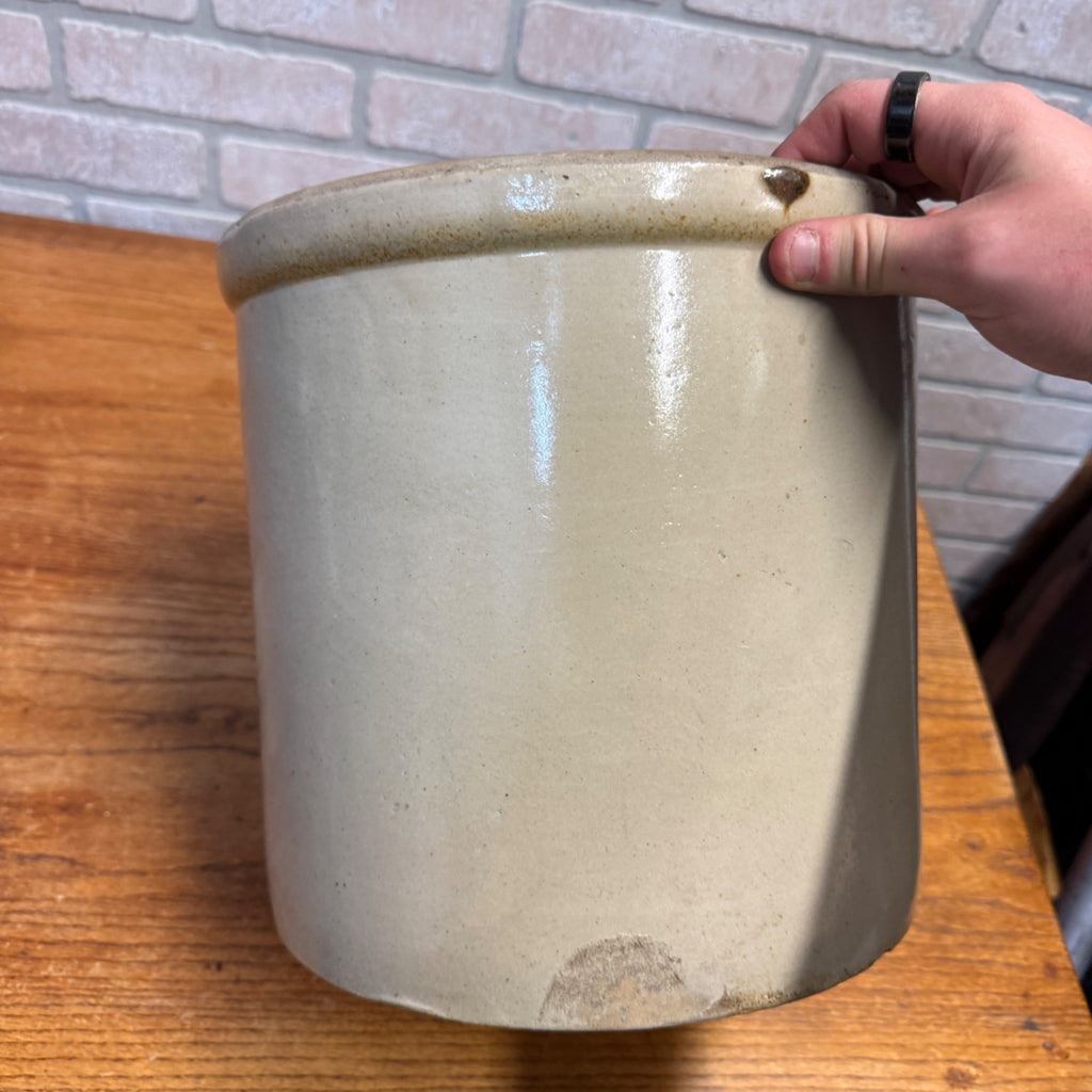 Antique Alexis Pottery 3 Gallon Stoneware Crock Illinois Primitive