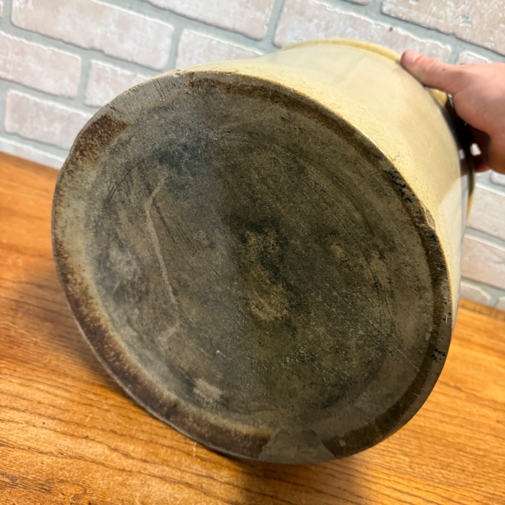 Antique Alexis Pottery 3 Gallon Stoneware Crock Illinois Primitive