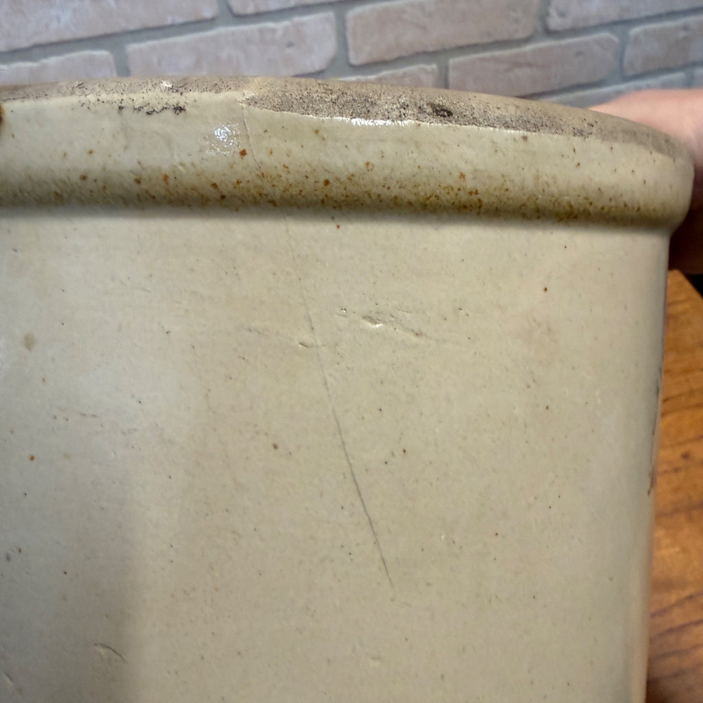 Antique Alexis Pottery 3 Gallon Stoneware Crock Illinois Primitive