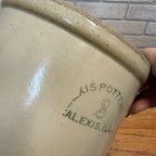 Antique Alexis Pottery 3 Gallon Stoneware Crock Illinois Primitive