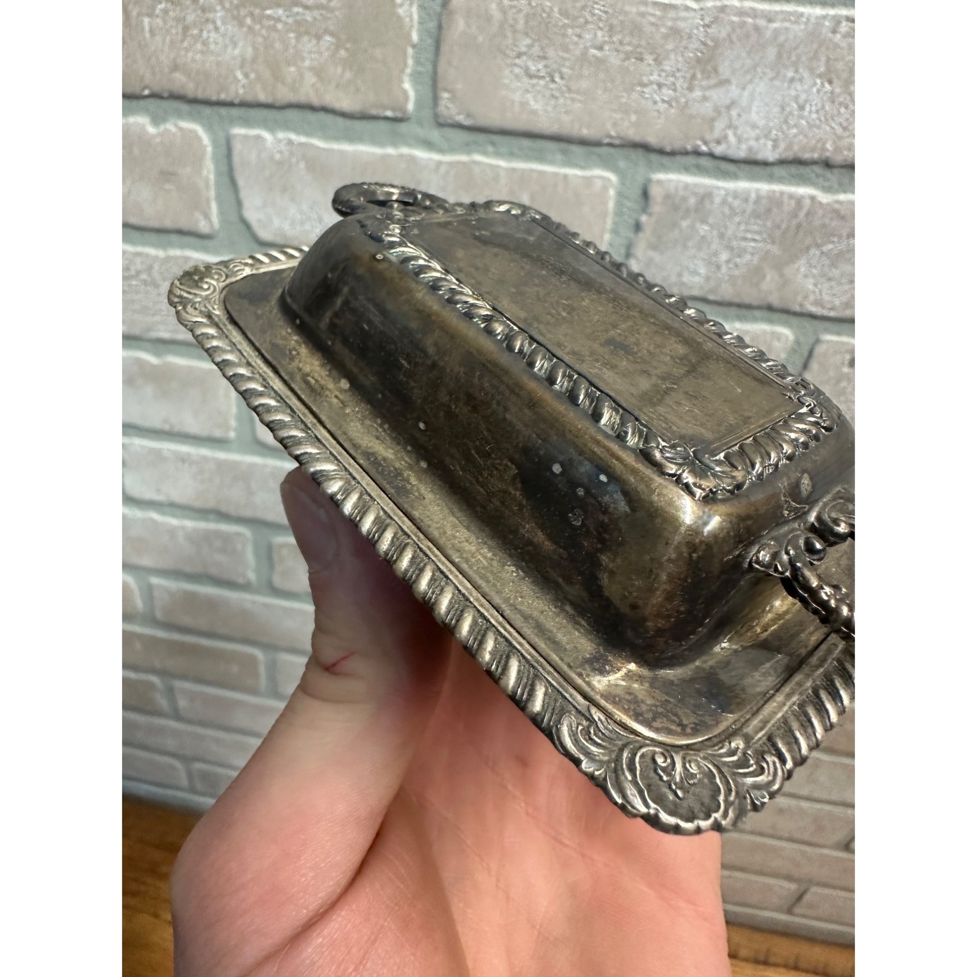 Miniature Silverplate Covered Butter Dish International Silver Co. Individual