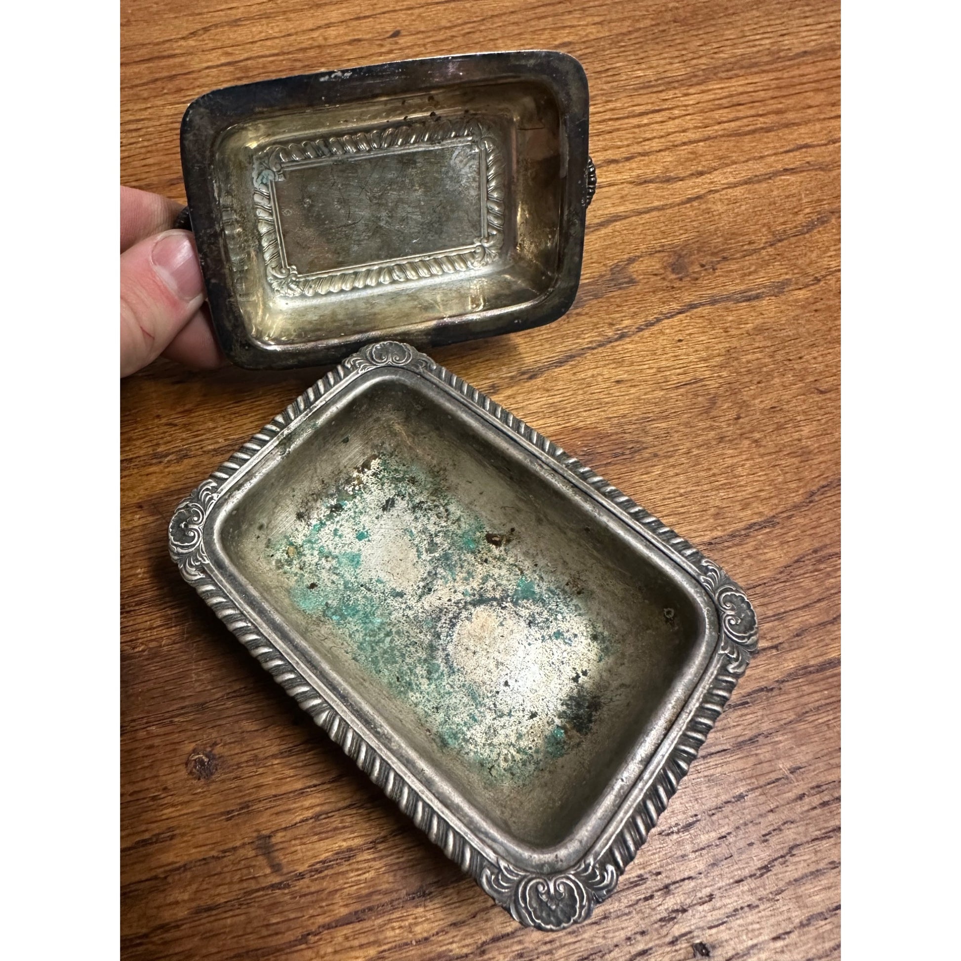 Miniature Silverplate Covered Butter Dish International Silver Co. Individual