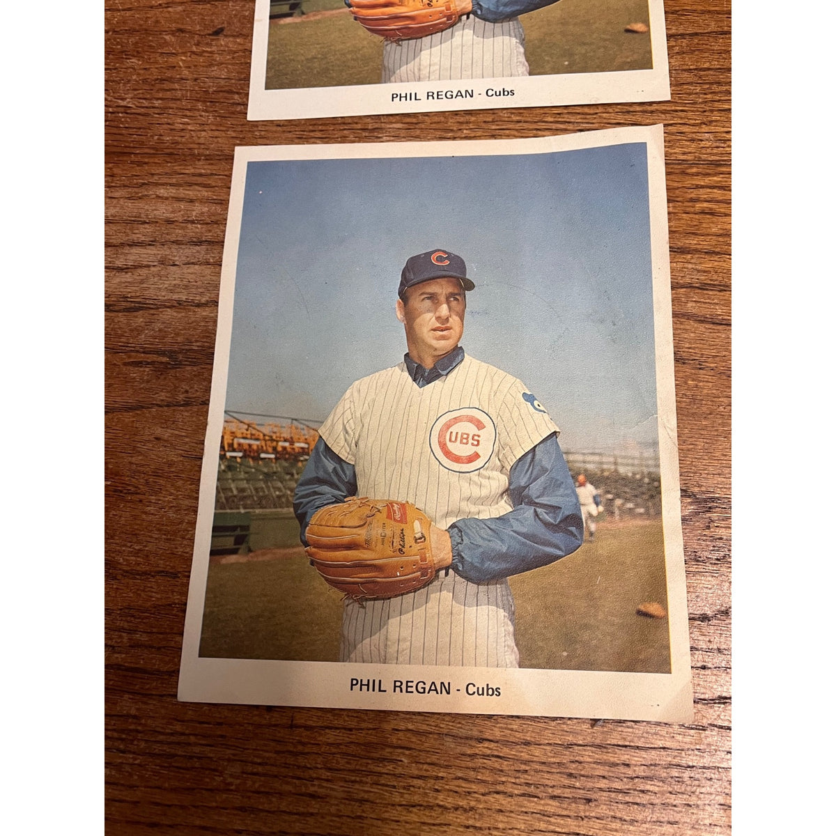 Vintage 1972 Chicago Cubs Phil Regan Pitcher Photos Lot (2) from Team Issued Set