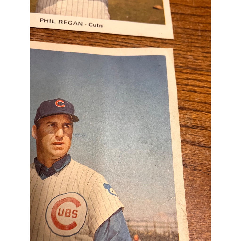 Vintage 1972 Chicago Cubs Phil Regan Pitcher Photos Lot (2) from Team Issued Set