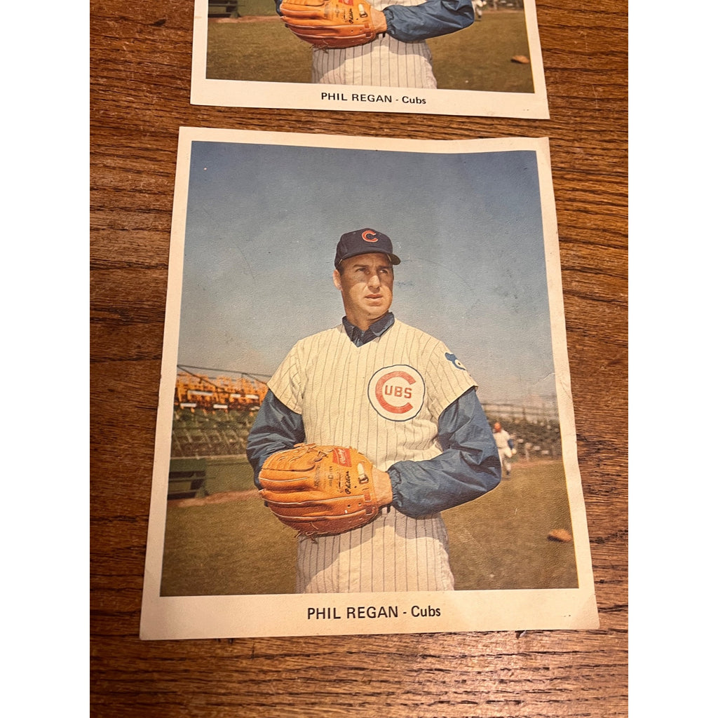 Vintage 1972 Chicago Cubs Phil Regan Pitcher Photos Lot (2) from Team Issued Set