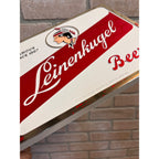 Vintage Jacob Leinenkugel Brewing Co. Plastic Beer Advertising Sign Indian Maiden Logo Chippewa Falls, WI