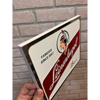 Vintage Jacob Leinenkugel Brewing Co. Plastic Beer Advertising Sign Indian Maiden Logo Chippewa Falls, WI