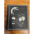 Antique 1880s Halloween Victorian Scrap Book Cover Only Owl Bat Moon Girl