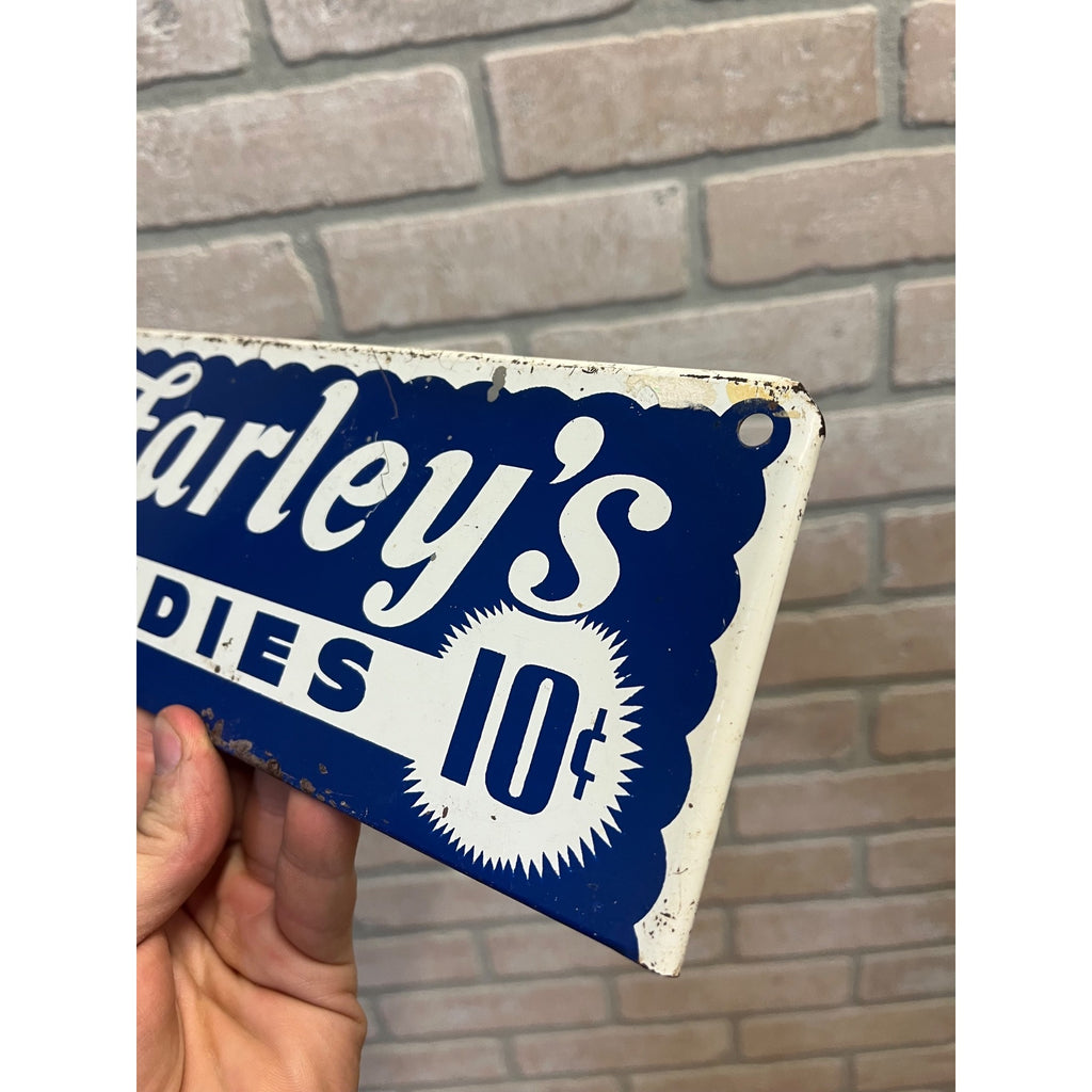 Vintage 1950s Farley's Candies Candy Store Advertising Rack Metal Sign