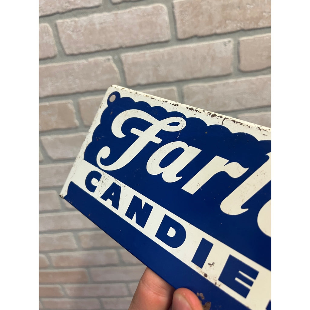 Vintage 1950s Farley's Candies Candy Store Advertising Rack Metal Sign