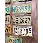 Vintage Large Lot (9) Illinois License Plates 1970s-1980s Land of Lincoln Motto
