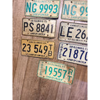 Vintage Large Lot (9) Illinois License Plates 1970s-1980s Land of Lincoln Motto