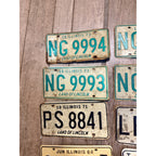 Vintage Large Lot (9) Illinois License Plates 1970s-1980s Land of Lincoln Motto