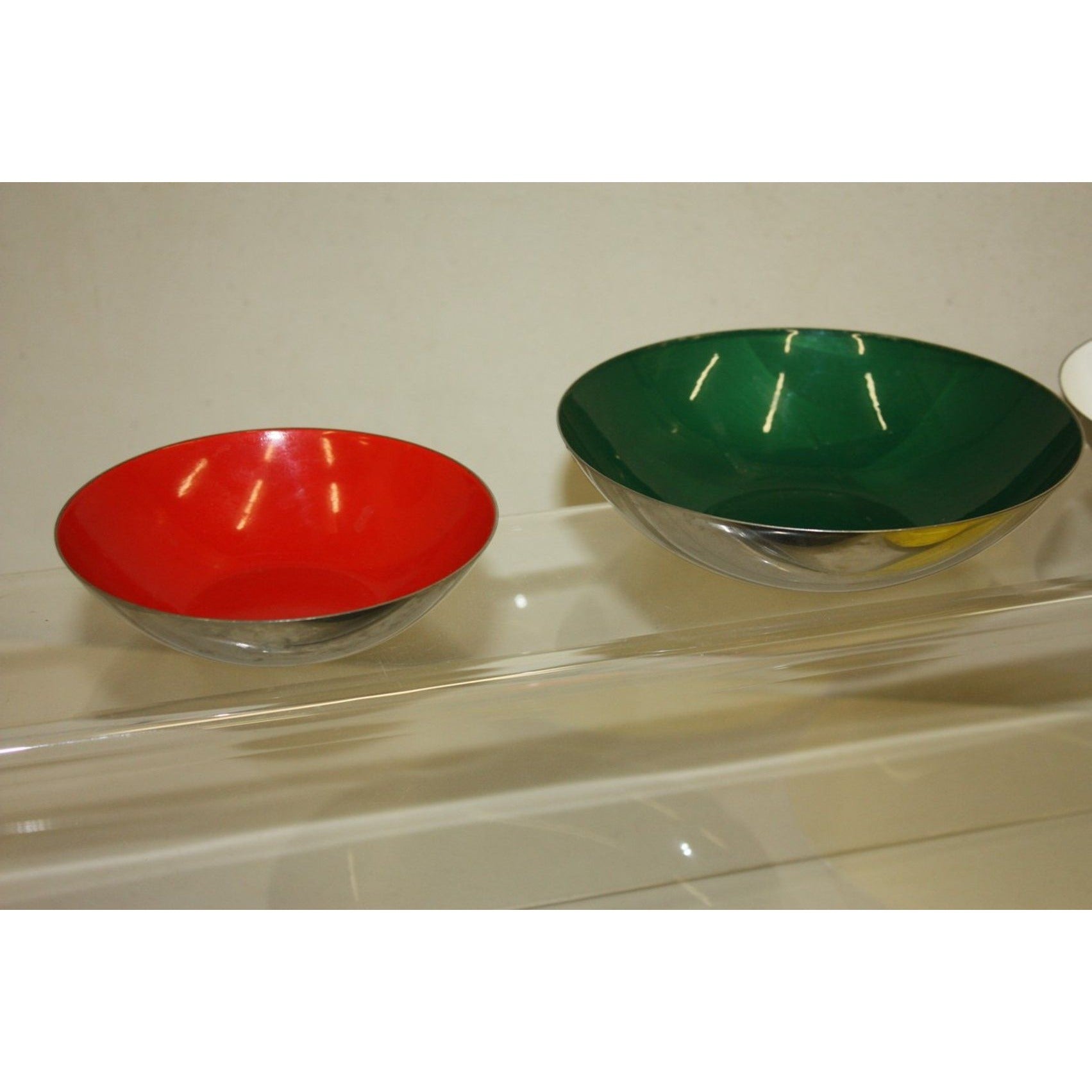Vintage MCM Cathrineholm Stainless Enamel Plates, & Bowls Norway Lot (6)
