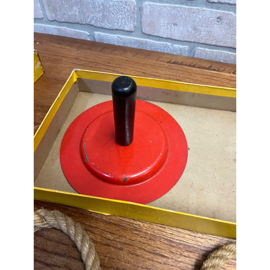 Vintage c1930s Quoits Ring Toss Game w/ Original Box - MIlton Bradley