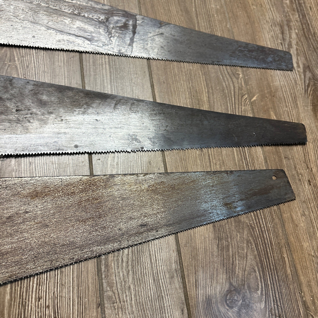 Lot of 5 Vintage Antique Saws Disston Keystone Nicholson Meat Saw