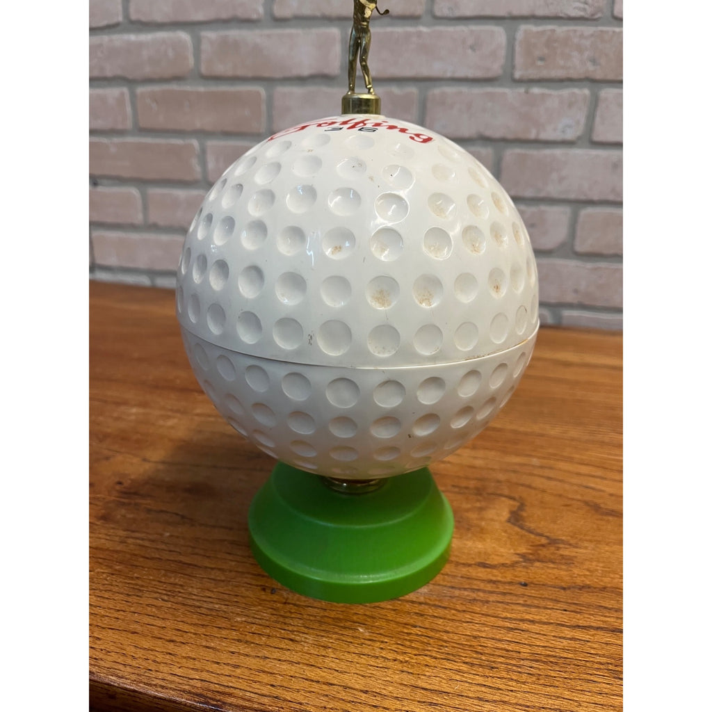 Vintage 1960s Golfing Golf Ball Ice Bucket 36 Kitchy MCM Barware Golfer