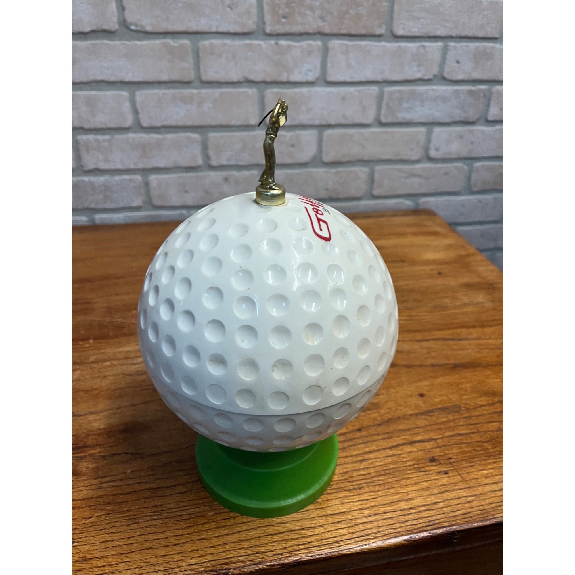 Vintage 1960s Golfing Golf Ball Ice Bucket 36 Kitchy MCM Barware Golfer
