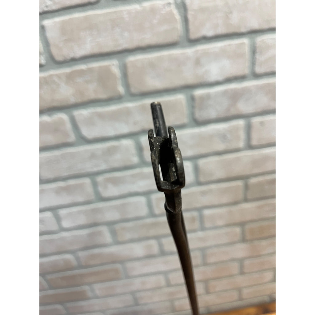 Antique Victorian Chandelier Gas Lamp Lighter Wood Handle 21" Stamped w/ Stars