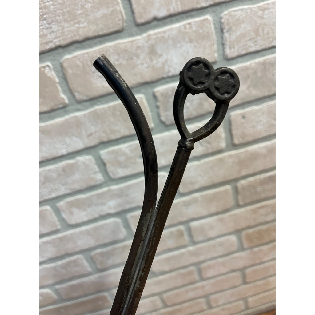 Antique Victorian Chandelier Gas Lamp Lighter Wood Handle 21" Stamped w/ Stars