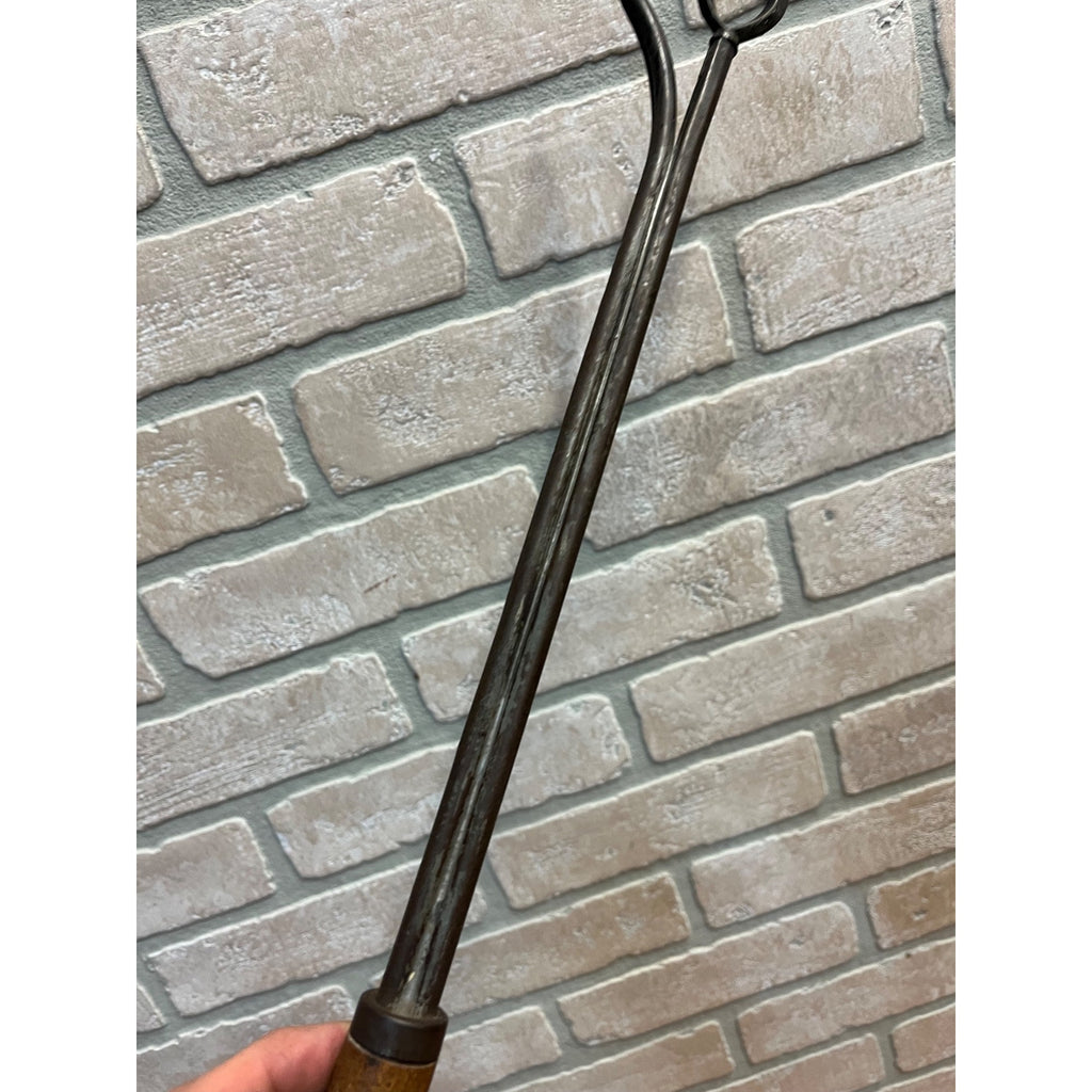 Antique Victorian Chandelier Gas Lamp Lighter Wood Handle 21" Stamped w/ Stars