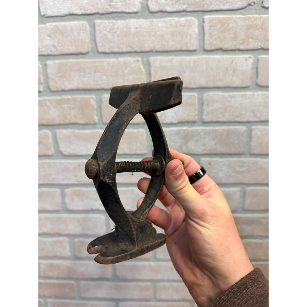 Vintage Metal Bench Mount Vise Clamp Tool