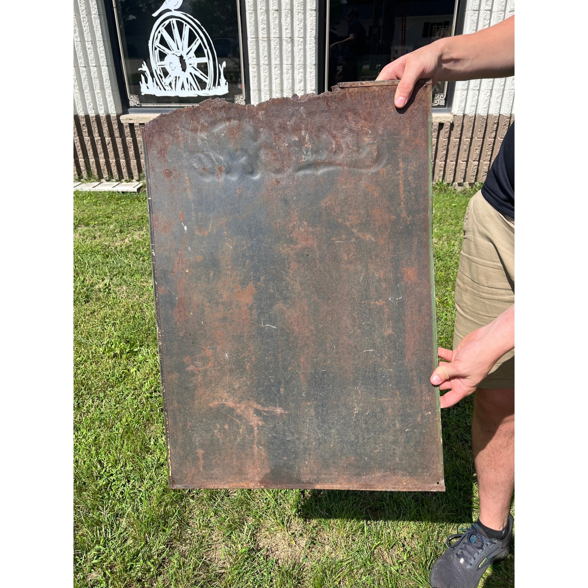 Vintage 1938 Coca Cola Tin Embossed Sign Menu Board Art Deco