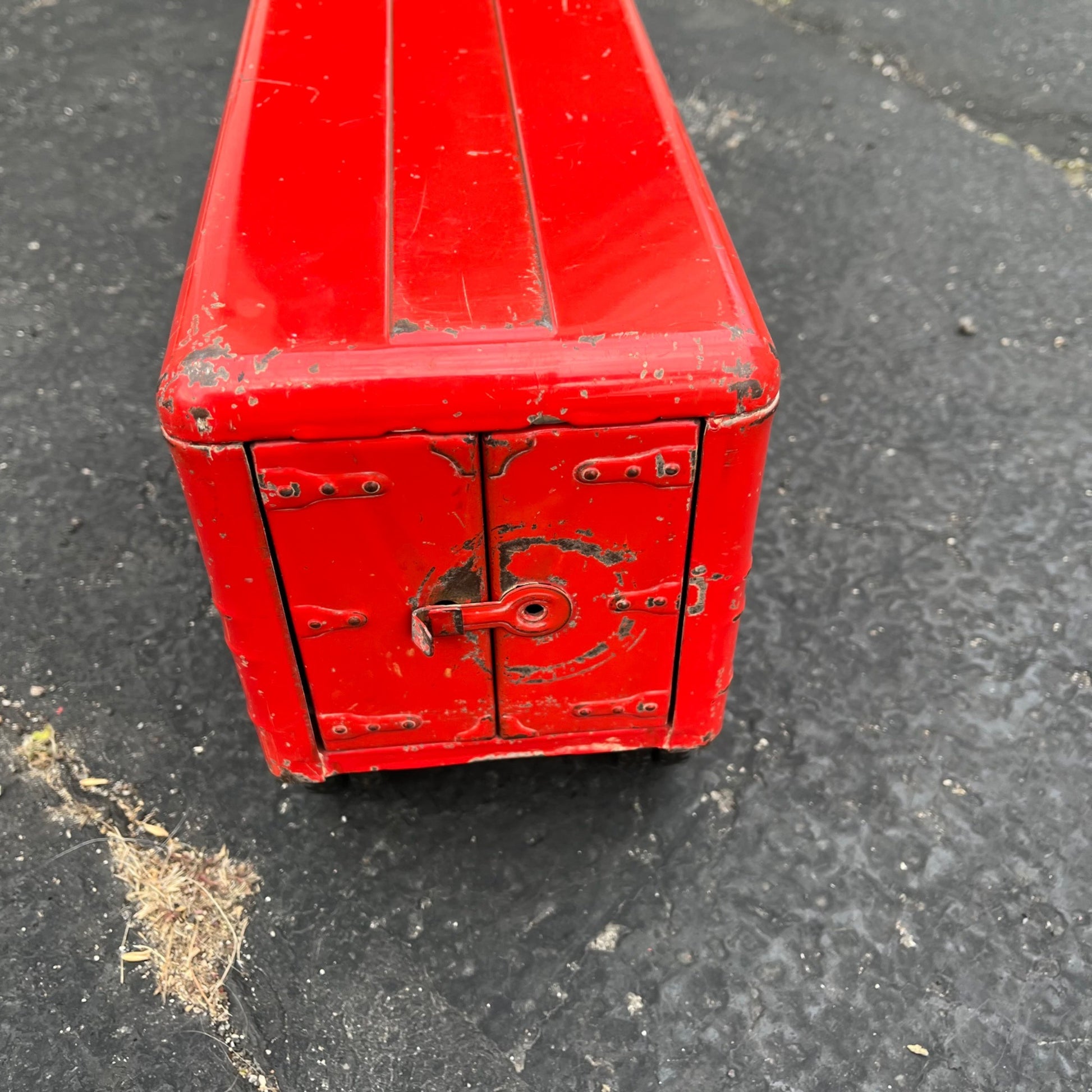 Vintage Wyandotte Van Lines Motor Cargo Semi Truck Trailer Pressed Steel Toy