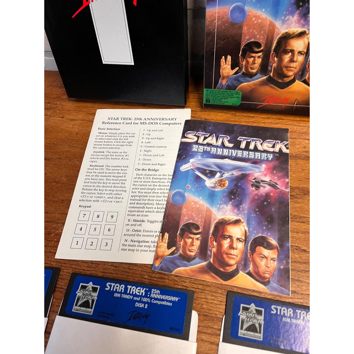 Star Trek 25th Anniversary PC Game IBM Tandy DOS 5.25 Floppy Disks Interplay CIB