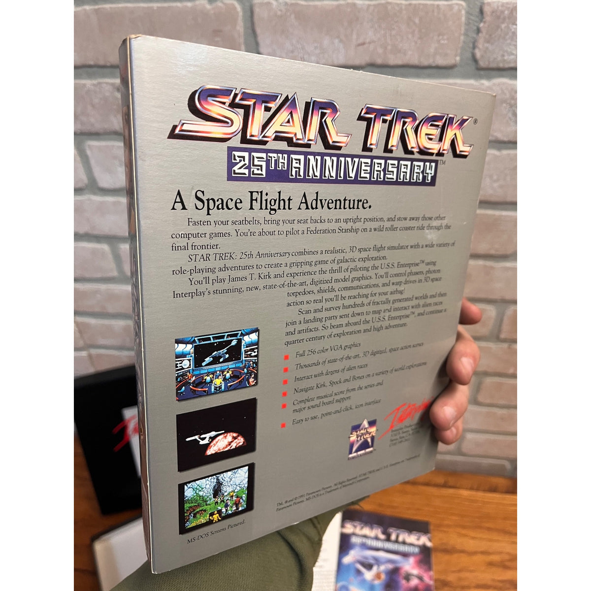 Star Trek 25th Anniversary PC Game IBM Tandy DOS 5.25 Floppy Disks Interplay CIB