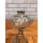 Antique Vintage Glass Pedestal 9" Kerosene Oil Lamp - No Burner - 7/8" Thread