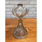 Antique Vintage Glass Pedestal 9" Kerosene Oil Lamp - No Burner - 7/8" Thread