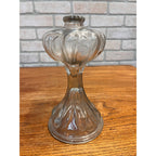 Antique Vintage Glass Pedestal 9" Kerosene Oil Lamp - No Burner - 7/8" Thread
