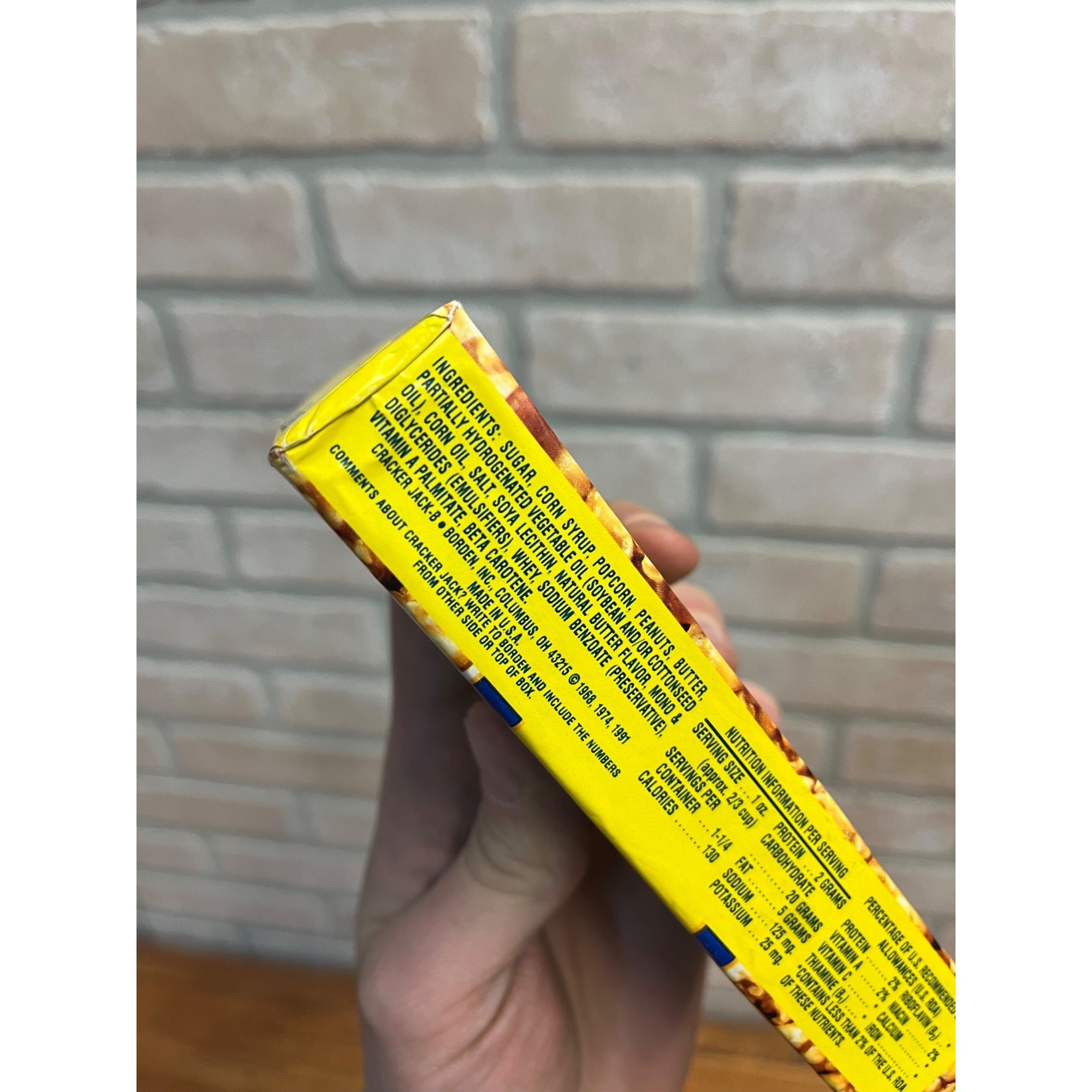 Vintage Cracker Jack Box 1991 Butter Toffee Unopened Box 1915 Baseball Card